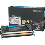 Lexmark Printers: High Yield Cyan Return Program Toner Cartridge Lexmark C736, X736, X738 (Yld 10k)