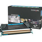 Lexmark Printers: Cyan Return Program Toner Cartridge Lexmark C734, C736, X734, X736, X738 (Yld 6k)