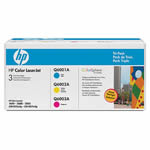 HP Printers: Color Print Cartridges HP Color LJ 1600/ 2600n/ 2605 Series/ CM1015 MFP/ CM1017 MFP Tri Pack (Yld 2k)