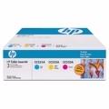HP Printers: HP 304A CMY Toner Tri-Pack HP Color LaserJet CM2320 MFP/ CP2025 (Pk of CC531A, CC532A, CC533A) (Yld 2.8k)
